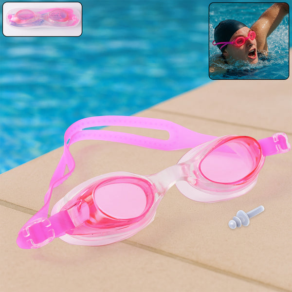 Swimming Goggles With Adjustable Clear Vision Anti-fog Waterproof Swimming Goggles