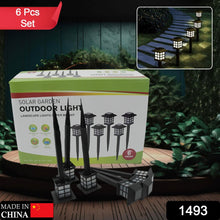 Big Solar Outdoor Lights 6 Pack Waterproof Solar Pathway Lights 10 Hrs Long-lasting Led Landscape Lighting Solar Garden Lights Solar Lights For Walkway Path Driveway Patio Yard  Lawn (6 Pc Set)
