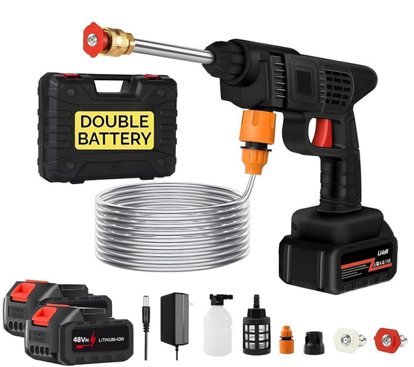 Cordless Pressure Washer – Dual 48V Batteries for Powerful🚗🏍🏠