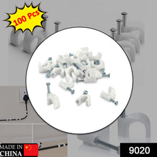 100 Pc 6 Mm Cable Clip Used In All Kinds Of Wires To Make Them Stuck And Holded In Walls Etc.