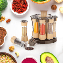 Revolving Spice Rack For Kitchen And Dining Table 8 Spice Jars