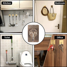 Plastic Adhesive Sticky Waterproof And Oil Proof Wall Hook (5.53.5 Cm  10 Pc)