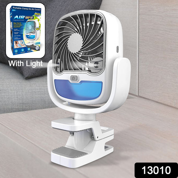 Air Portable Fan Grip Go 3 Speed Small Fan Great Stroller Fan Travel Or Desk Fan Cordless Personal Evaporative Air Cooler Universal Clamp For Indoor  Outdoor Use 360 Degree Head Swivel Led Color Changing Light