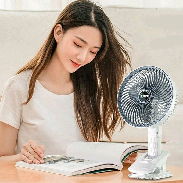 Multifunctional USB Clip-On Desk Fan