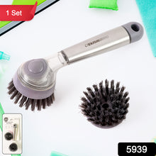 Cleaning Brushes Set Scrub Brush Bathroom Brush Long Handle Liquid Dispenser Pot Washing Brush