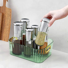 Premium Ribbed Transparent Storage Basket With Gold Handle  Multipurpose Kitchen Amp Home Organizer Box