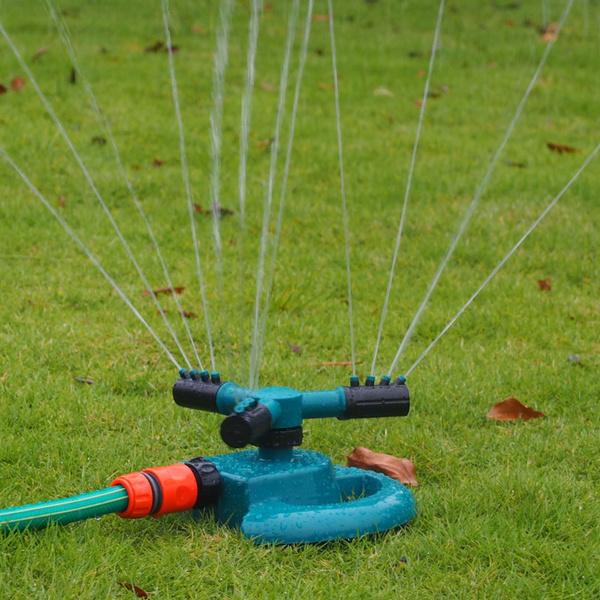 3 Arm 360 Sector Rotating Water Sprinkler Garden Pipe Hose Irrigation Yard