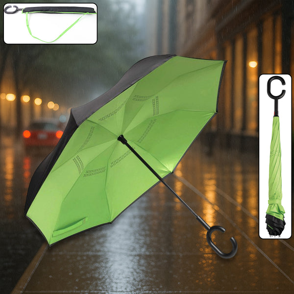 Double Layer Inverted Reversible Umbrella