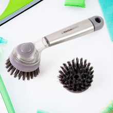 Cleaning Brushes Set Scrub Brush Bathroom Brush Long Handle Liquid Dispenser Pot Washing Brush