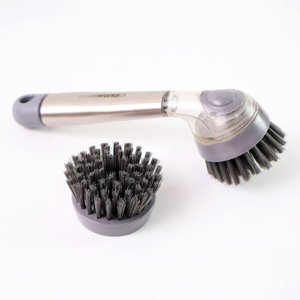 Cleaning Brushes Set Scrub Brush Bathroom Brush Long Handle Liquid Dispenser Pot Washing Brush