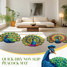 Quick Dry Anti-Slip Peacock Floor Mat (Buy 1 Get 1 Free)