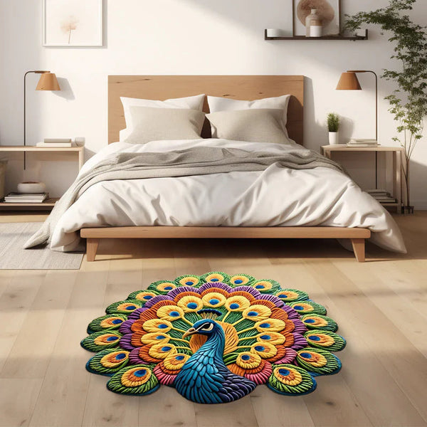 Quick Dry Anti-Slip Peacock Floor Mat (Buy 1 Get 1 Free)