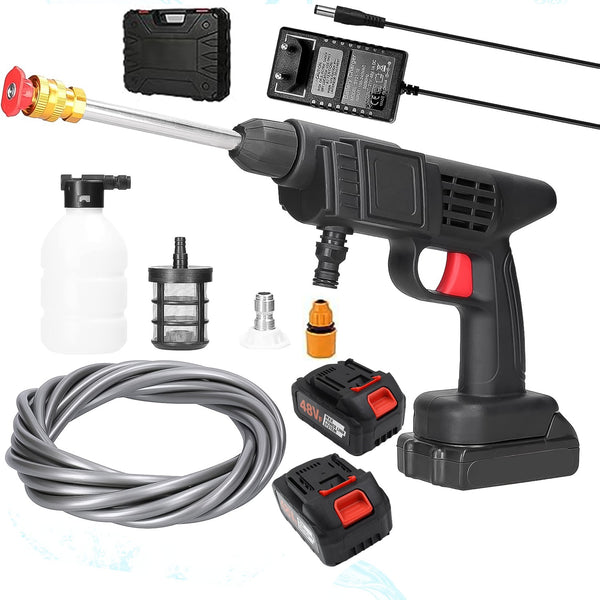 Cordless Pressure Washer – Dual 48V Batteries for Powerful🚗🏍🏠