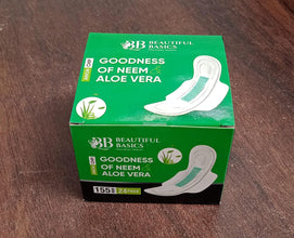 Sanitary Pads For Women With Goodness Of Neem  Aloe Vera  Ultra Thin  Leakage Protection  Ph Balance  With Antibacterial Anion Chip  (155 Mm  24 Pads)